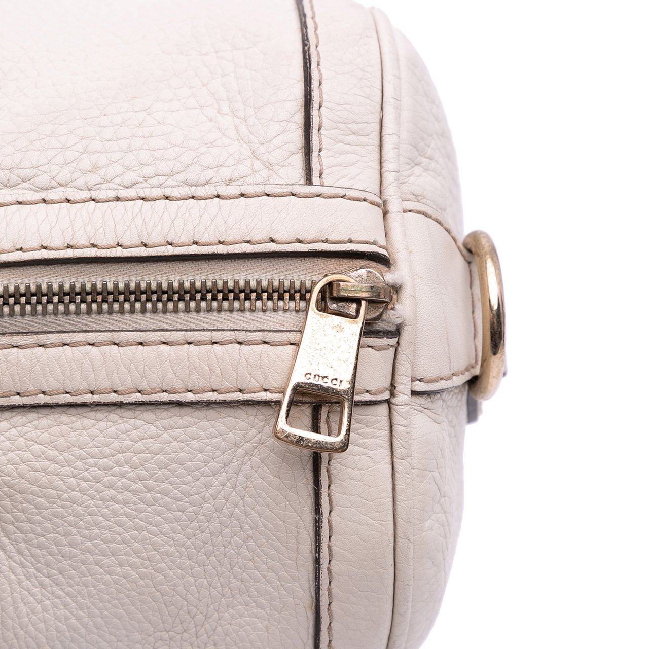 Gucci Medium Calfskin Web Joy Boston Bag Wit