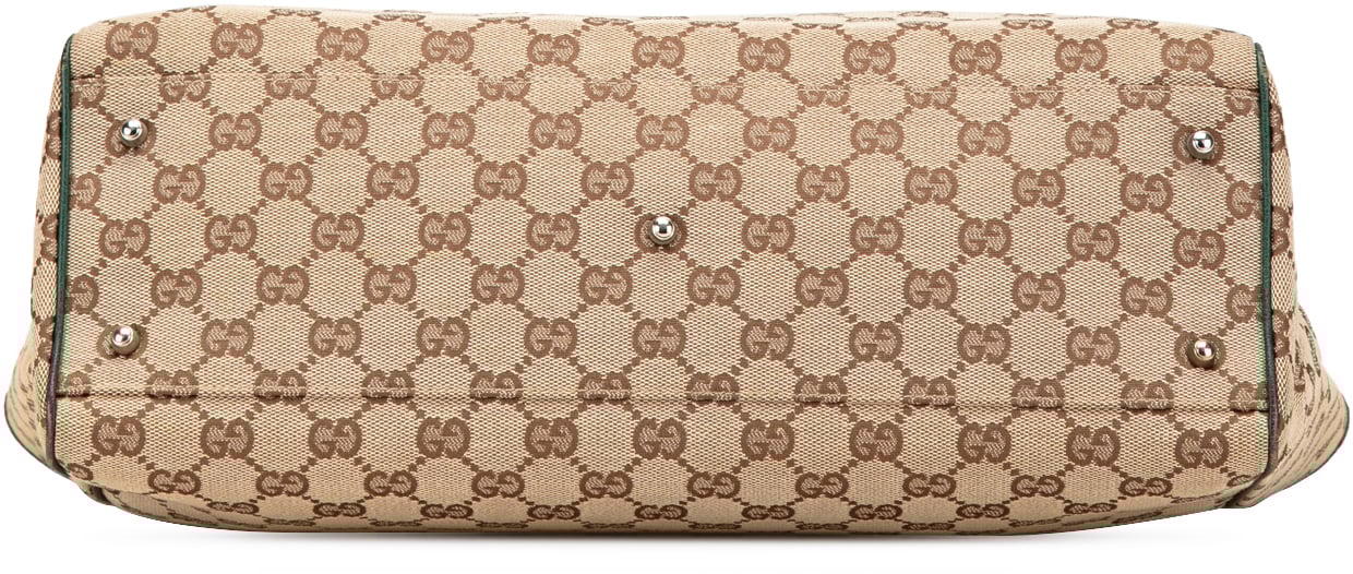 Gucci GG Canvas Web Pop Tote Bruin