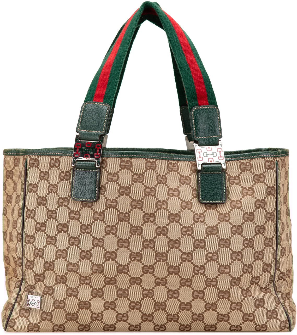 Gucci GG Canvas Web Pop Tote Bruin