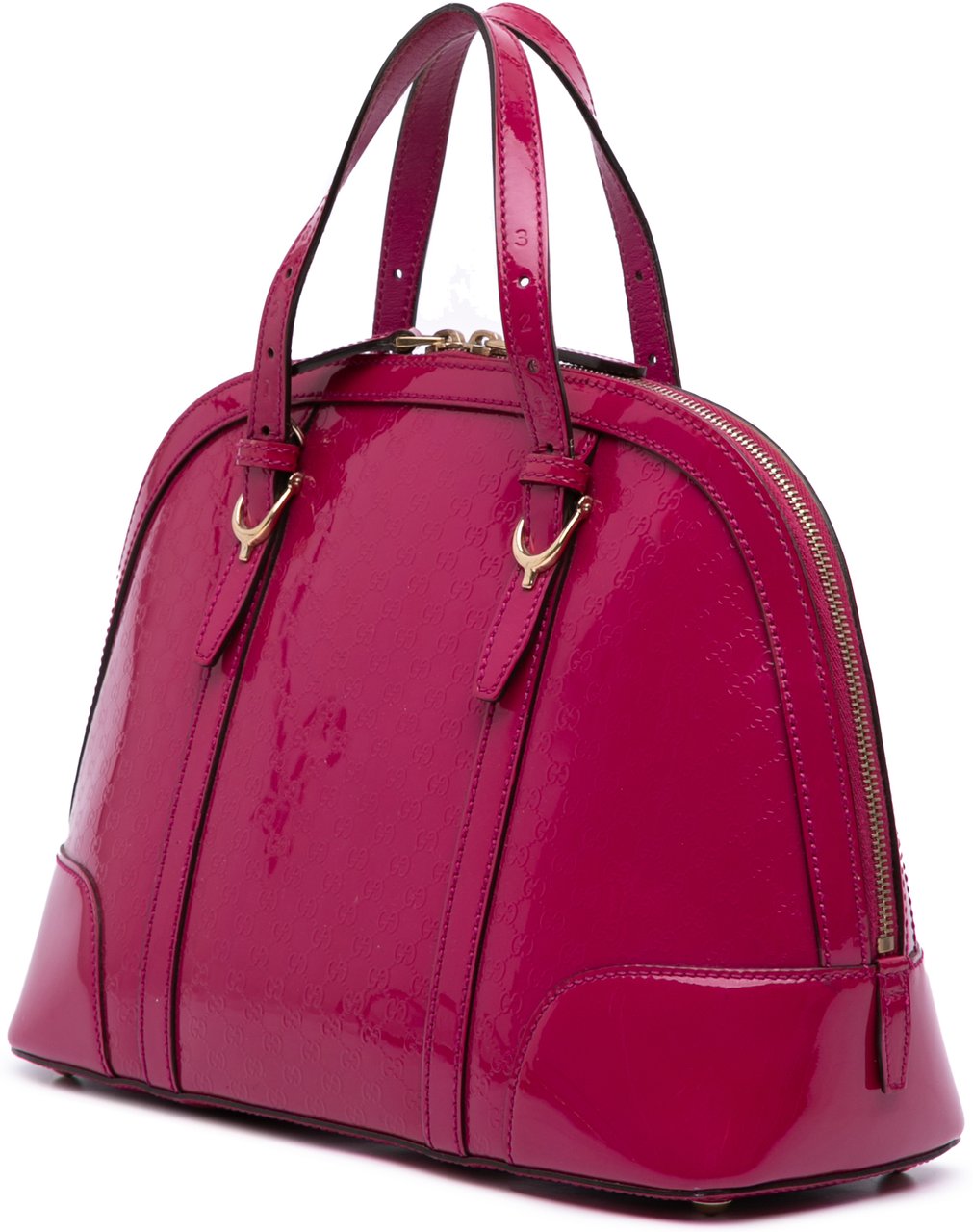 Gucci Medium Microguccissima Patent Nice Dome Satchel Roze