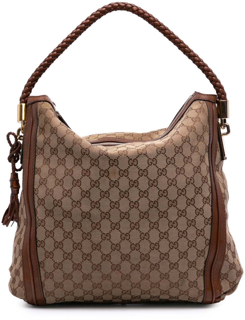 Gucci Large GG Canvas Bella Tote Bruin