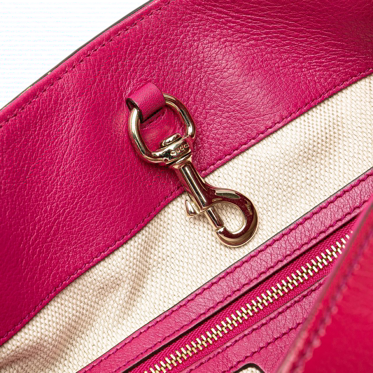 Gucci Medium Patent Soho Chain Tote Roze