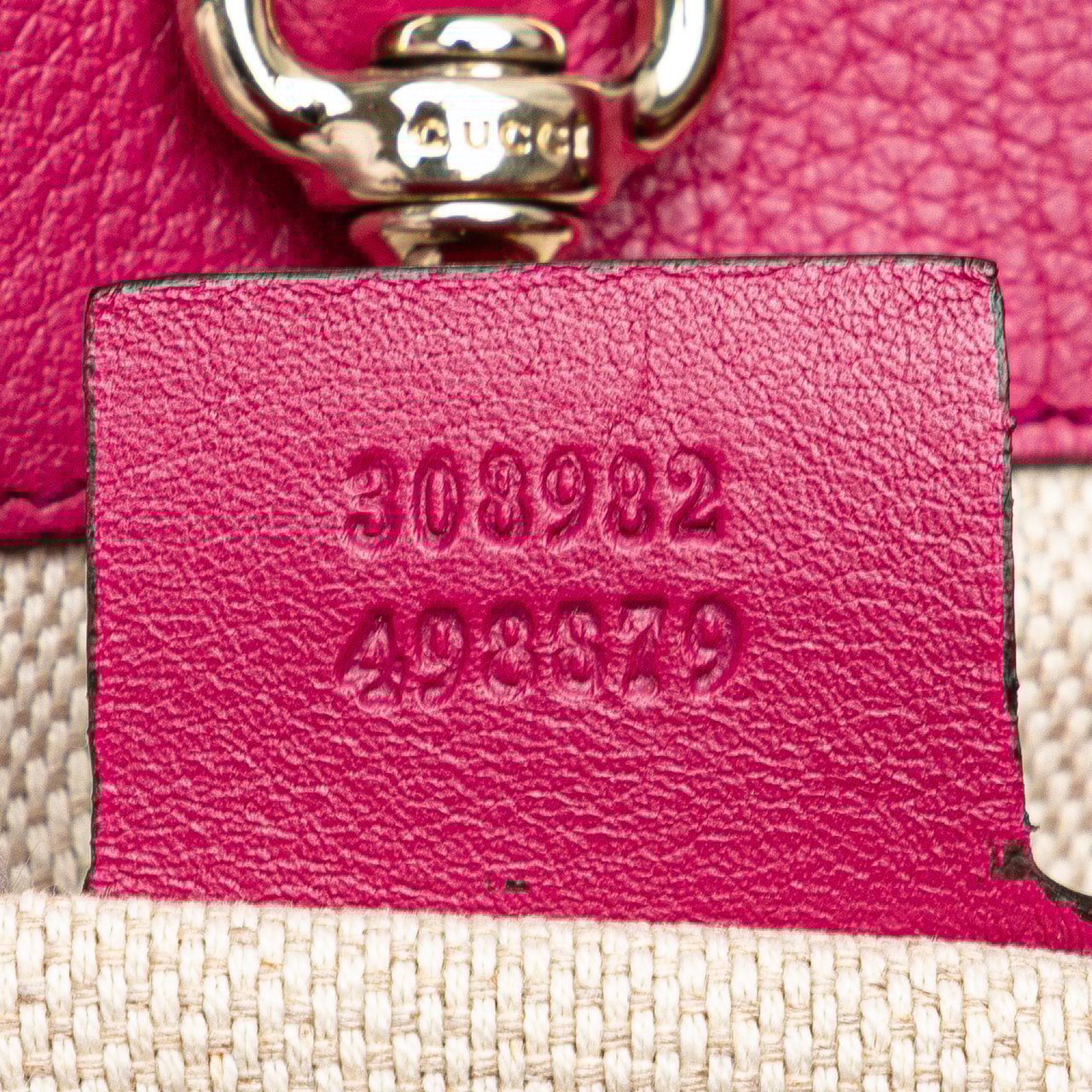 Gucci Medium Patent Soho Chain Tote Roze