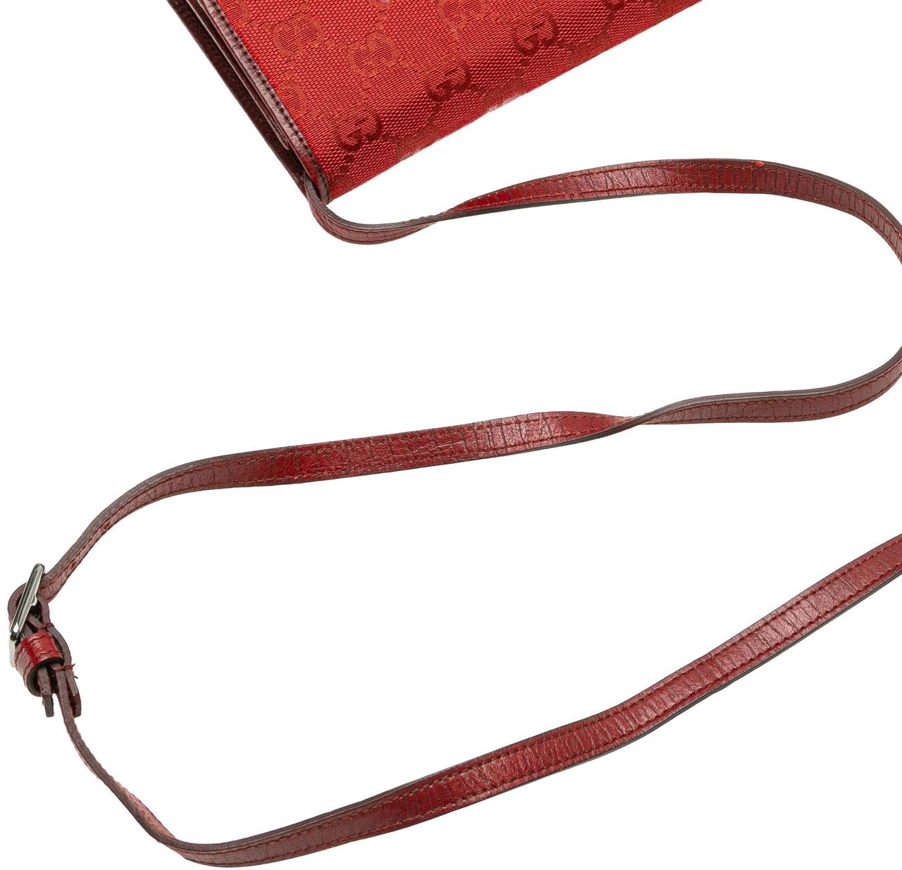 Gucci GG Canvas Bamboo Bar Crossbody Rood