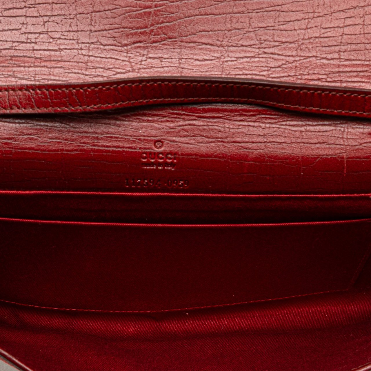 Gucci GG Canvas Bamboo Bar Crossbody Rood