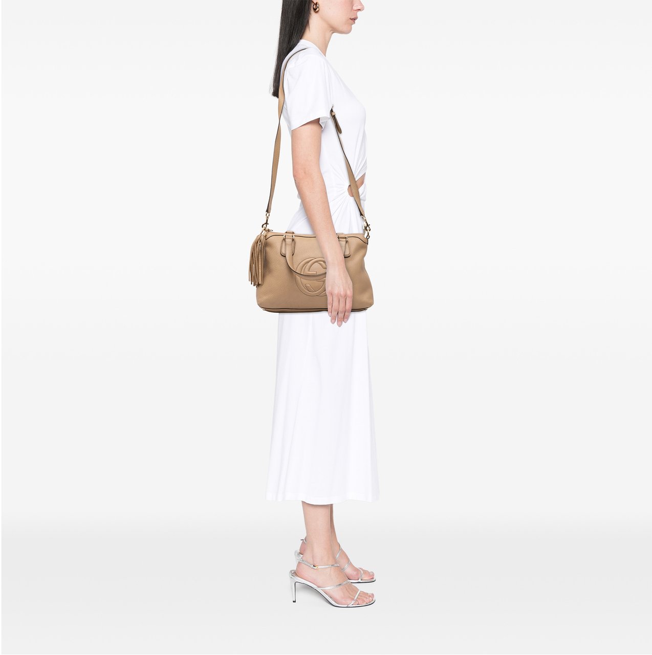 Gucci Small Leather Soho Working Satchel Bruin