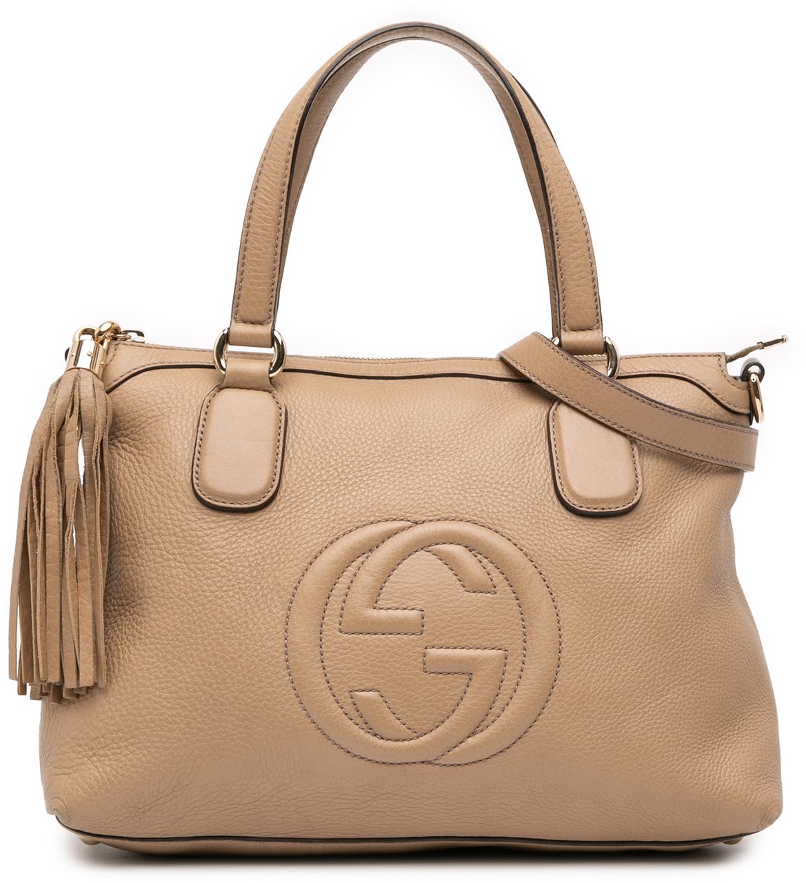 Gucci Small Leather Soho Working Satchel Bruin