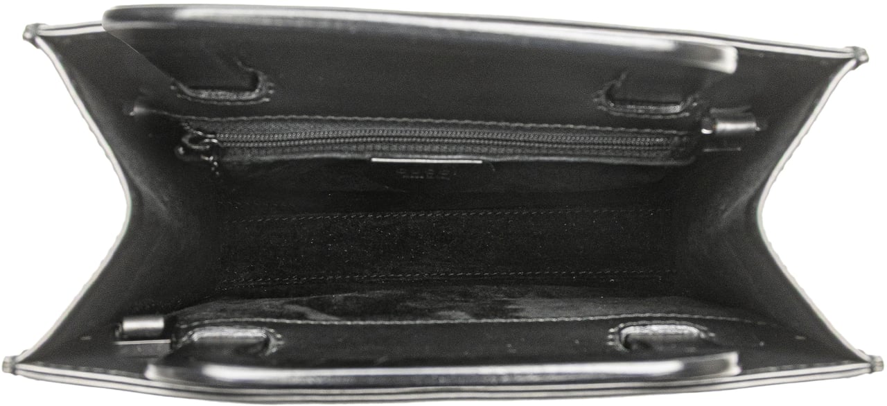 Gucci Leather Convertible Tote Zwart