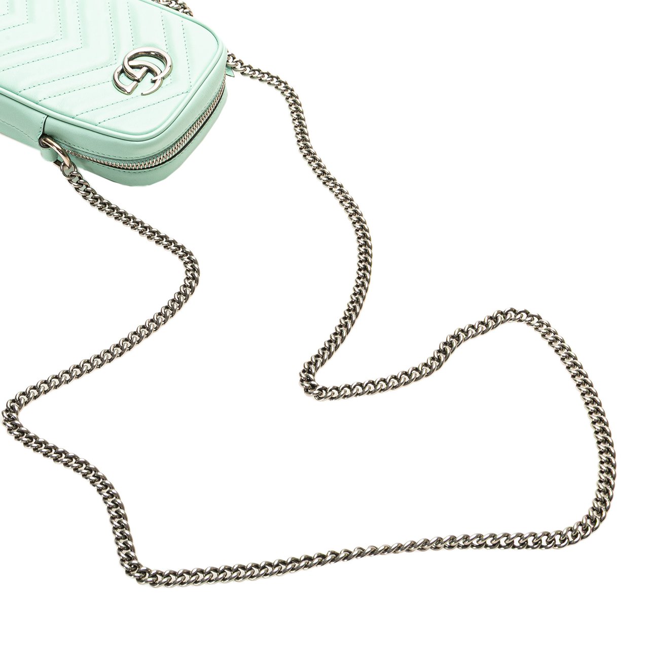 Gucci Mini GG Marmont Matelasse Leather Crossbody Groen