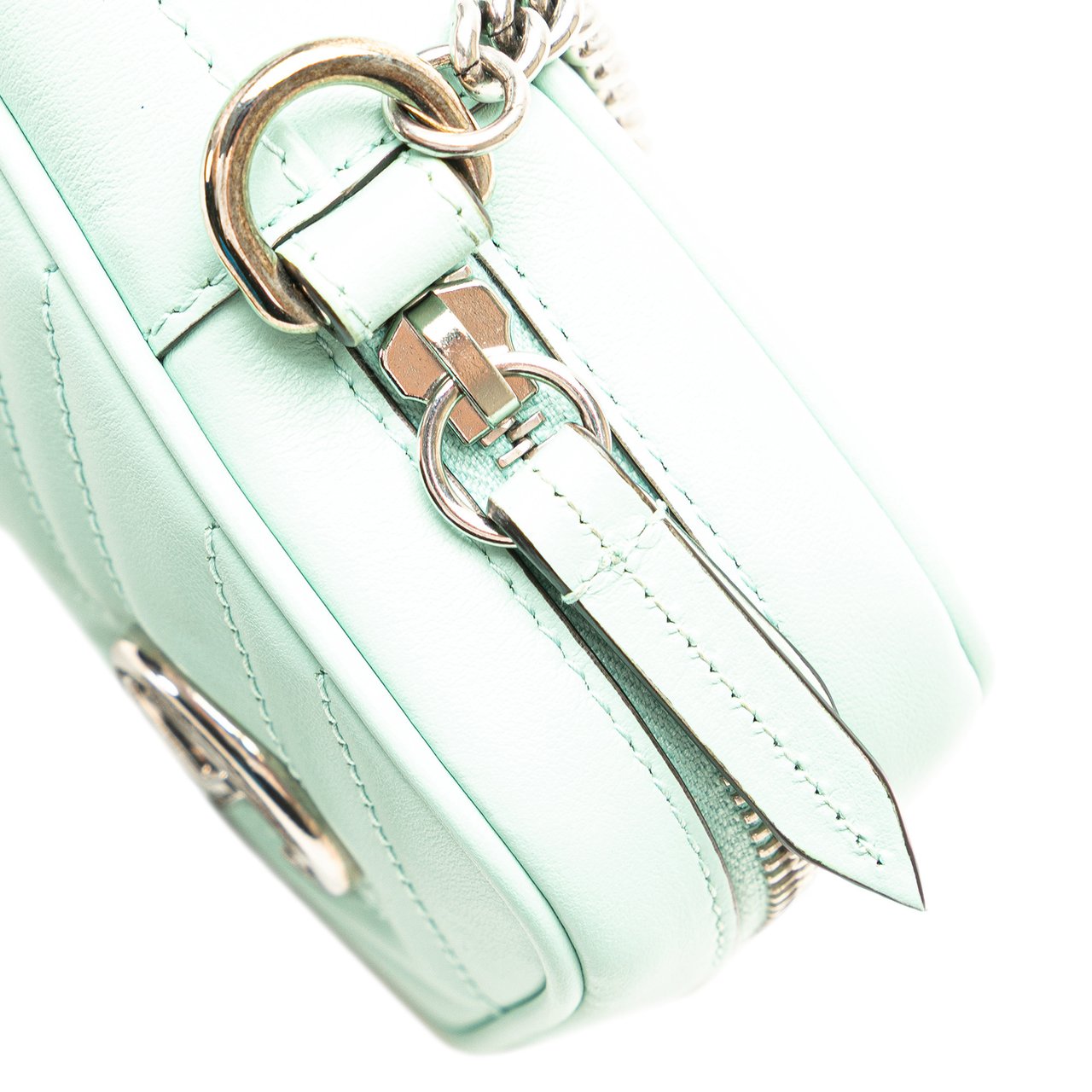 Gucci Mini GG Marmont Matelasse Leather Crossbody Groen