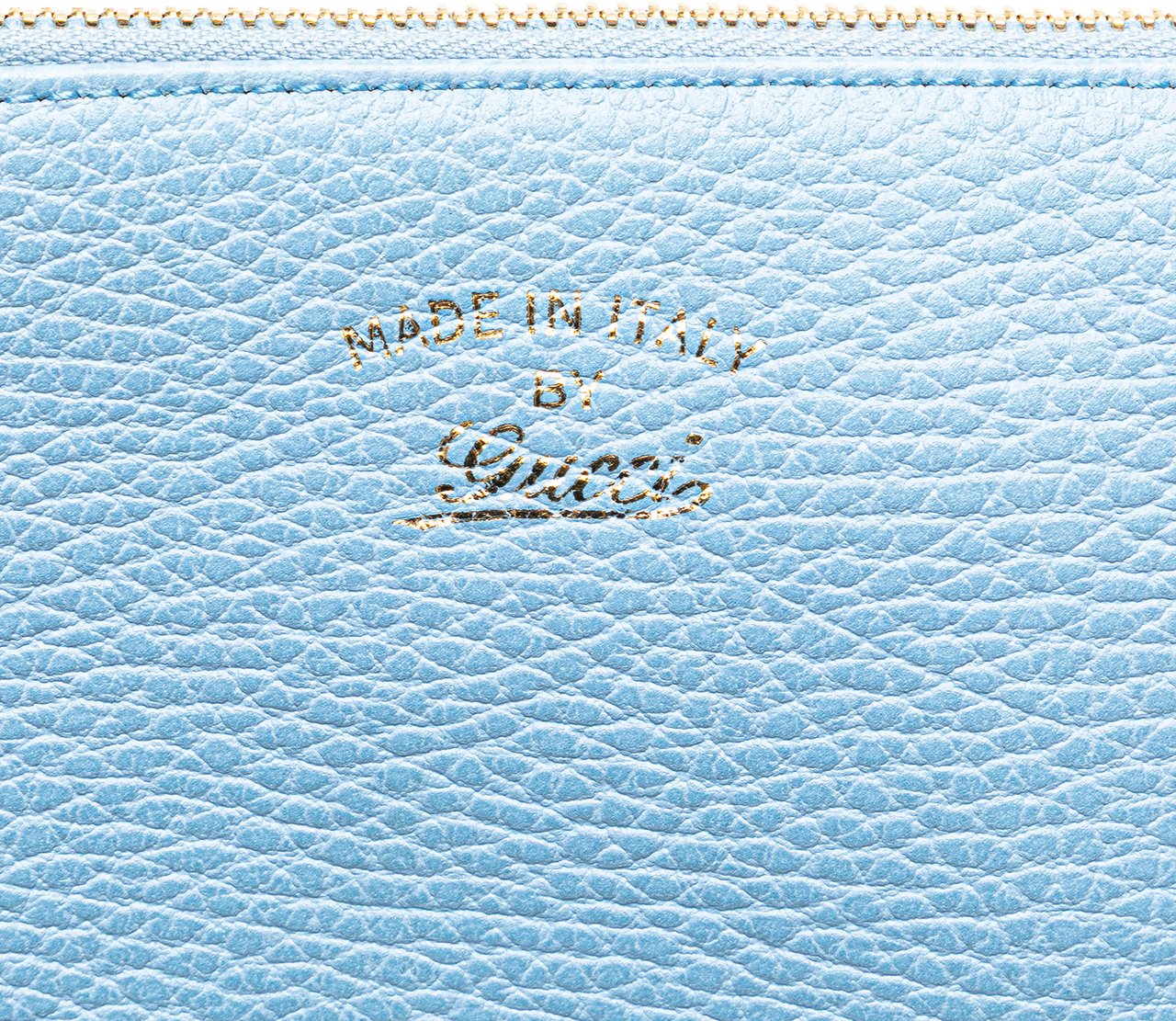 Gucci Large Dollar Calfskin Swing Pouch Blauw
