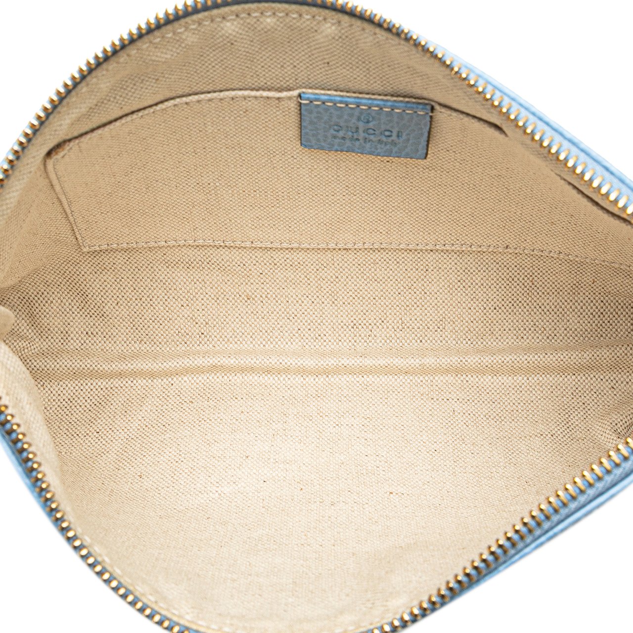 Gucci Large Dollar Calfskin Swing Pouch Blauw