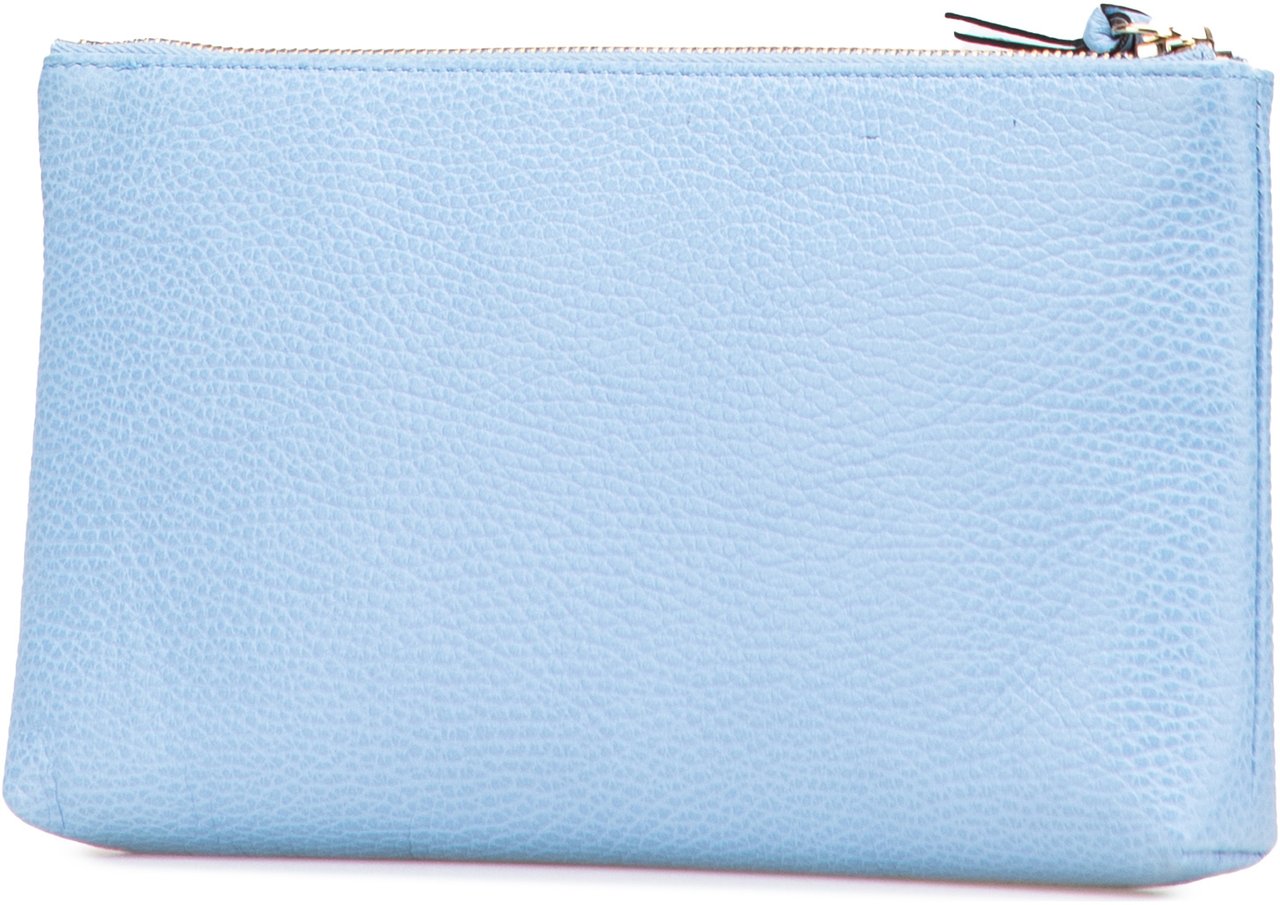 Gucci Large Dollar Calfskin Swing Pouch Blauw