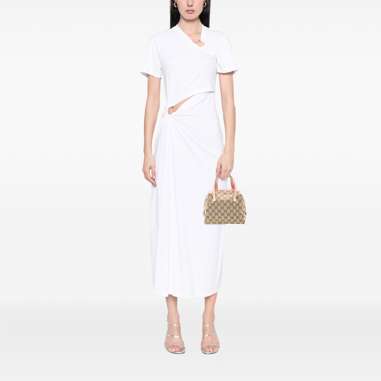 Gucci Mini GG Canvas Balthus Tofu Bag Bruin