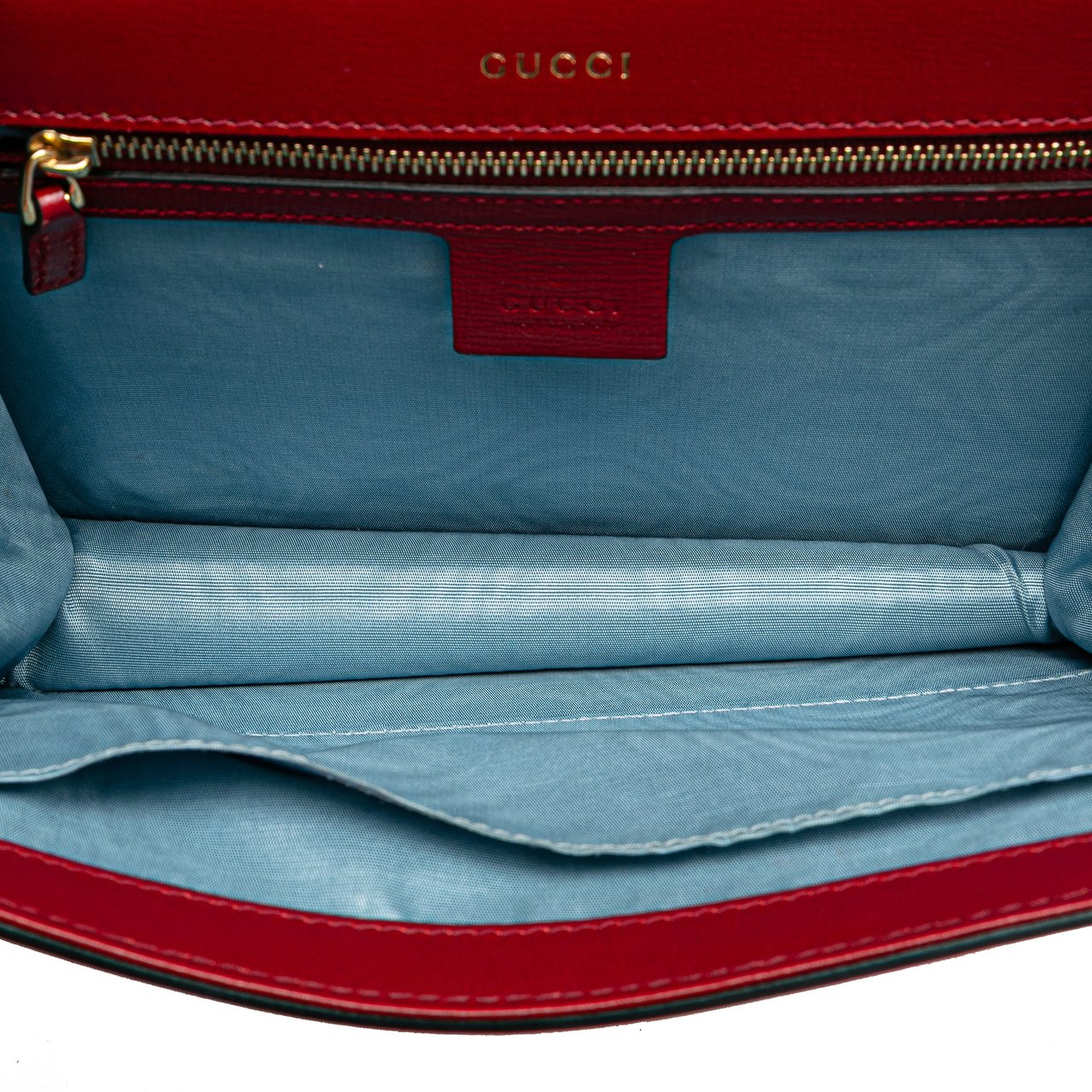 Gucci Small Textured Calfskin GG Ring Torchon Crossbody Rood