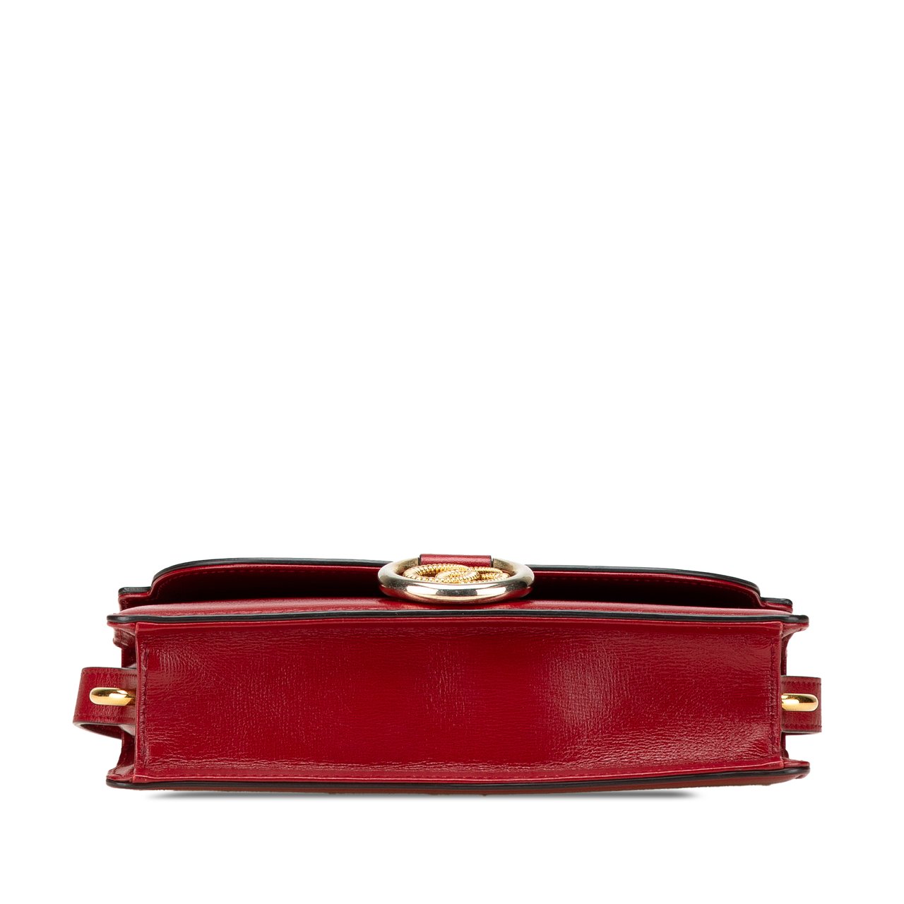 Gucci Small Textured Calfskin GG Ring  Torchon Crossbody Rood