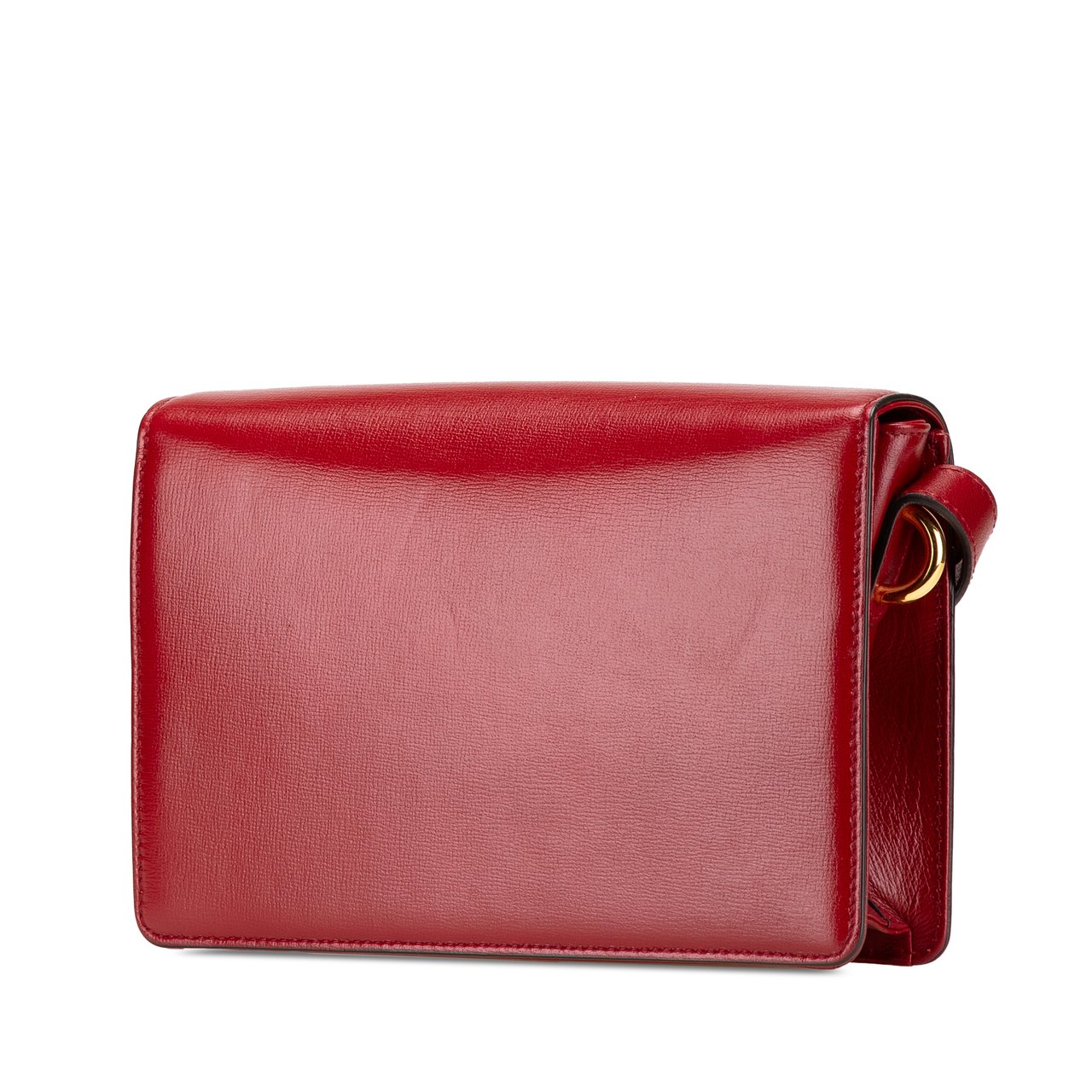 Gucci Small Textured Calfskin GG Ring  Torchon Crossbody Rood