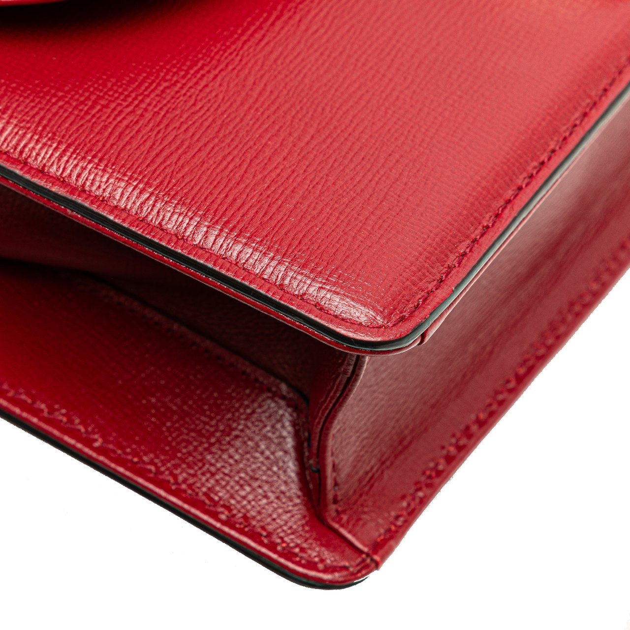 Gucci Small Textured Calfskin GG Ring  Torchon Crossbody Rood