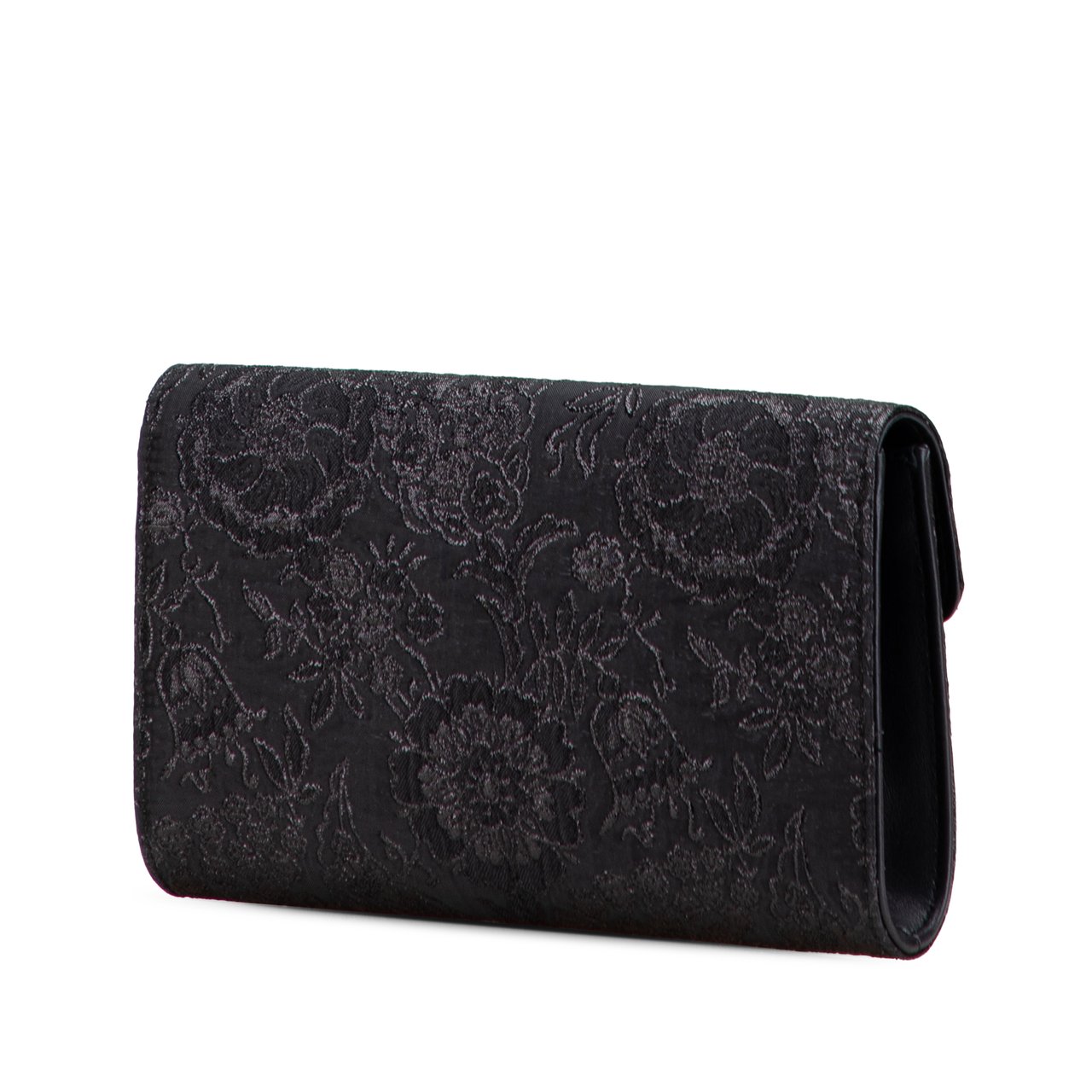 Gucci Lurex Brocade Animalier Broadway Clutch Zwart