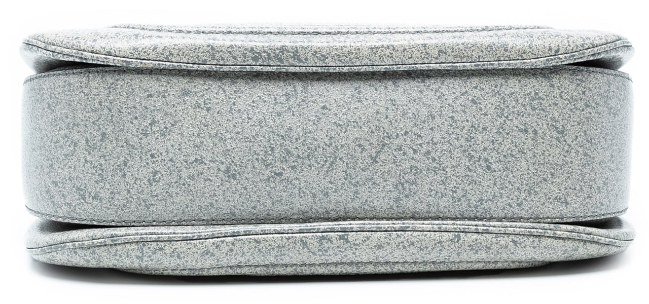 Gucci Large Speckled Leather New Bamboo Top Handle Bag Grijs