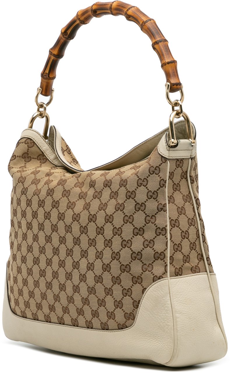 Gucci GG Canvas Bamboo Diana Satchel Bruin