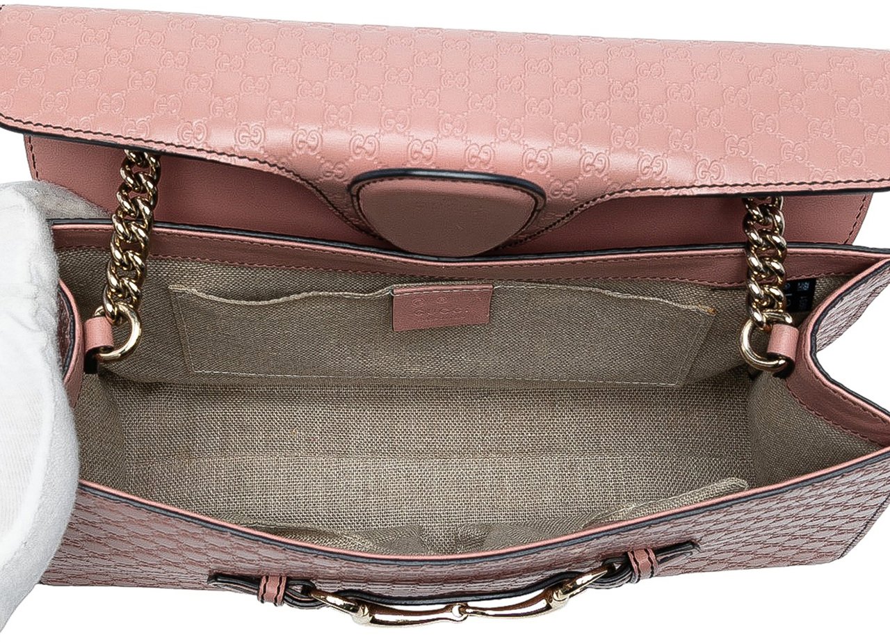 Gucci Medium Microguccissima Emily Shoulder Bag Roze