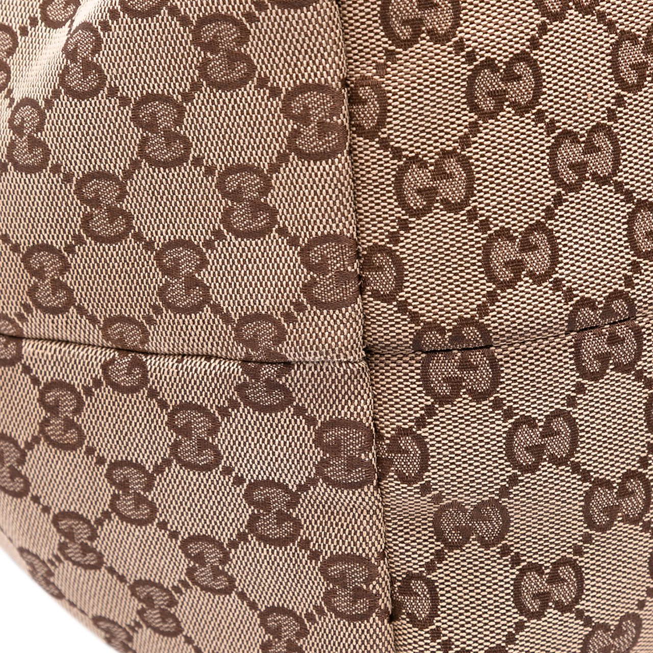 Gucci GG Canvas Bamboo Tassel Tote Bruin