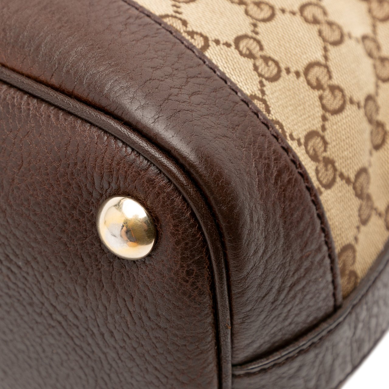 Gucci Medium GG Canvas Charm Dome Satchel Bruin