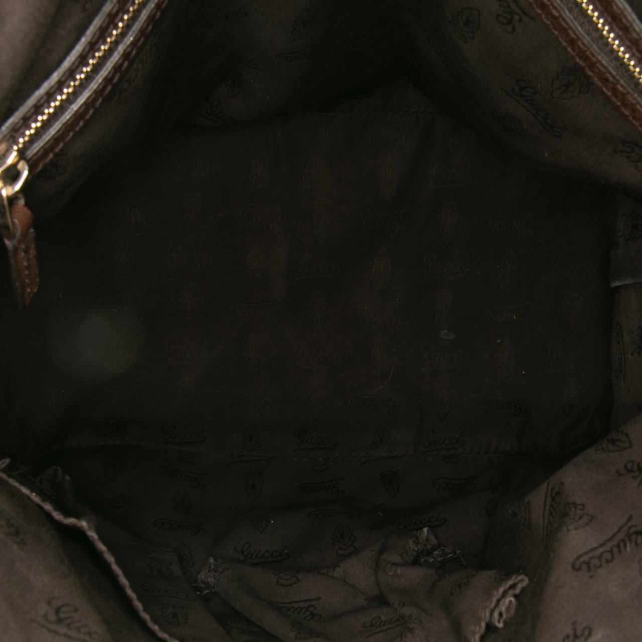Gucci Medium GG Canvas Charm Dome Satchel Bruin