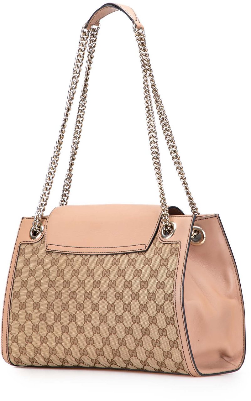 Gucci Large GG Canvas Emily Shoulder Bag Bruin