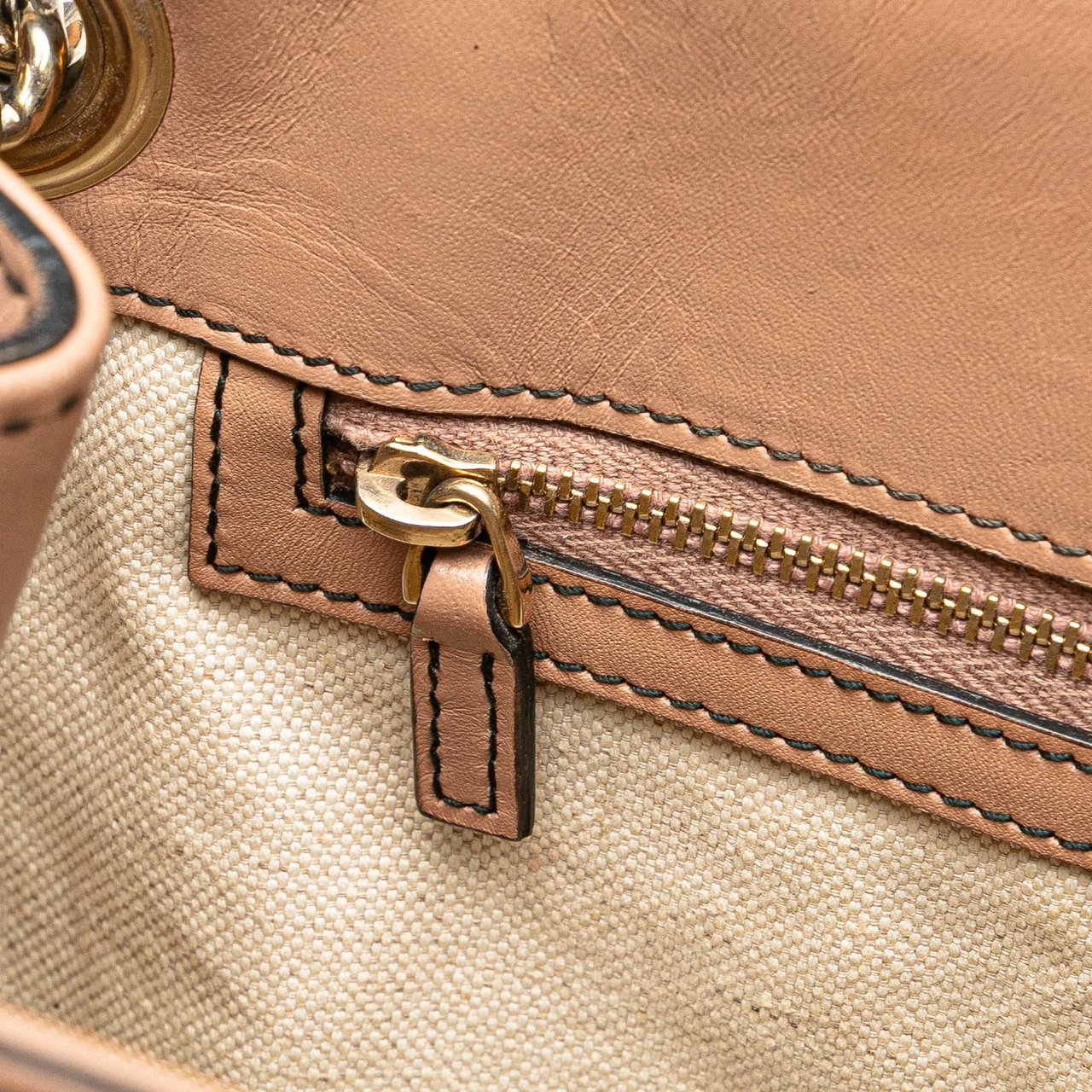Gucci Large GG Canvas Emily Shoulder Bag Bruin