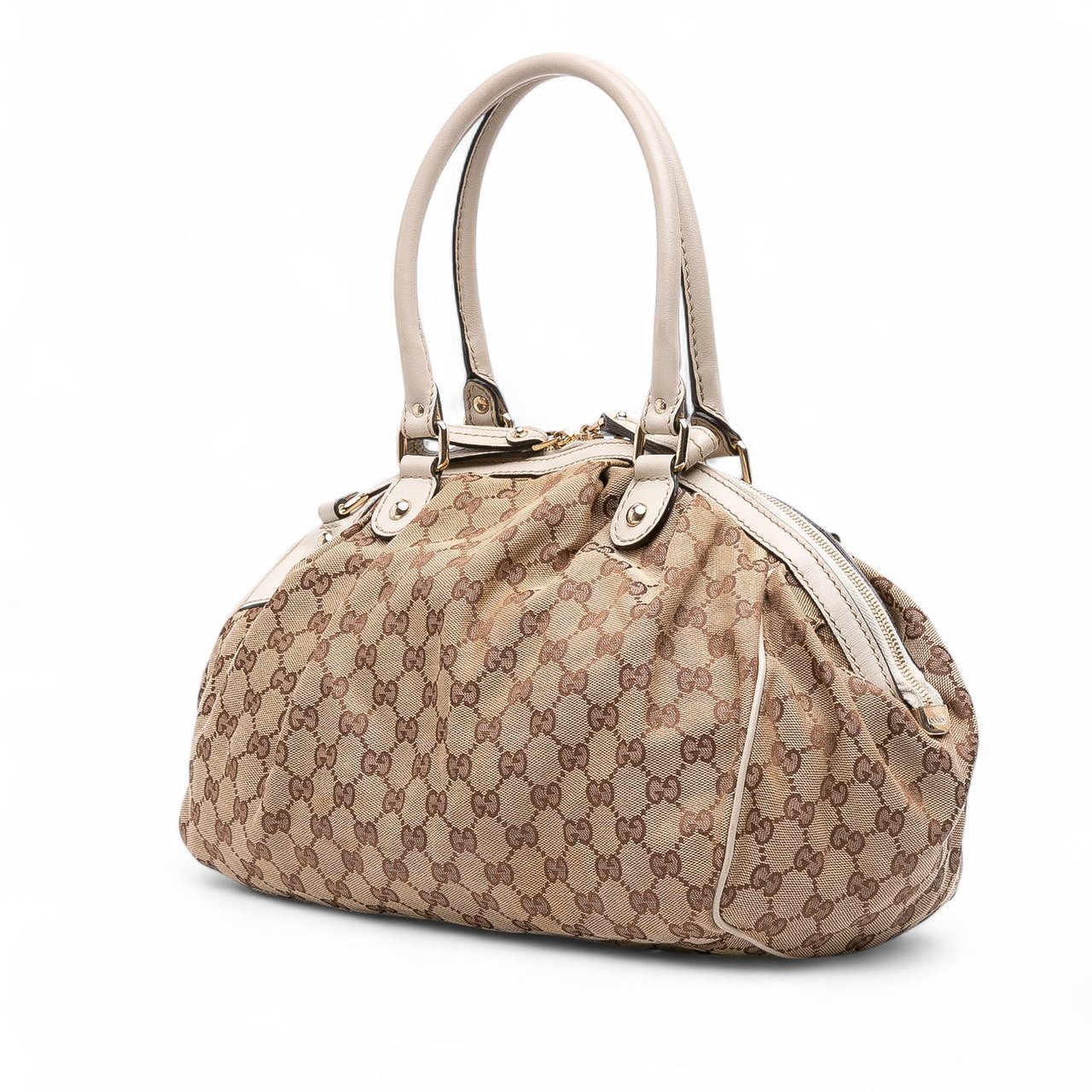 Gucci GG Canvas Sukey Satchel Bruin