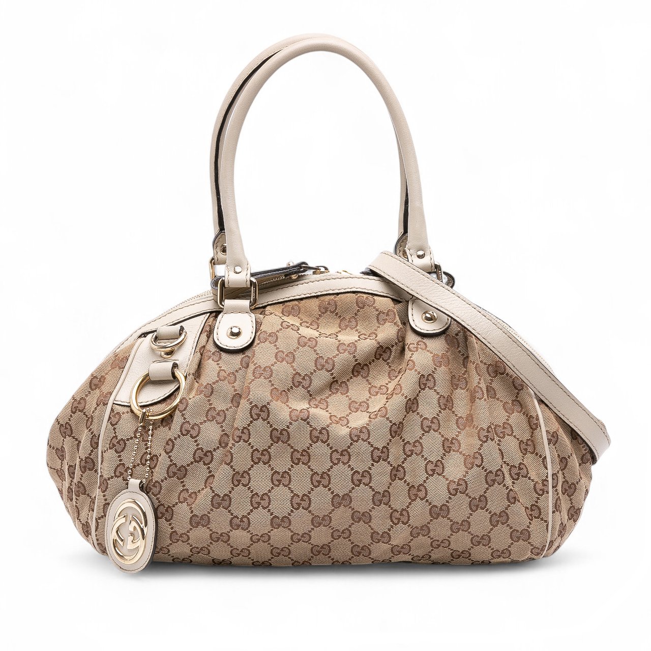 Gucci GG Canvas Sukey Satchel Bruin