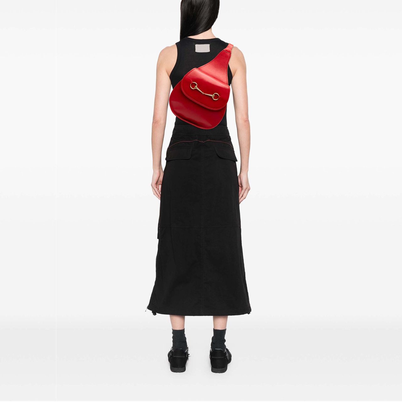 Gucci Leather Horsebit Backpack Rood