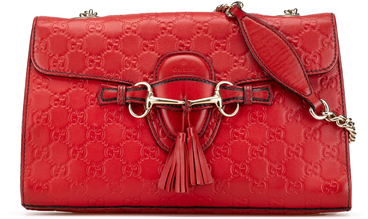 Gucci Medium Guccissima Emily Shoulder Bag Rood