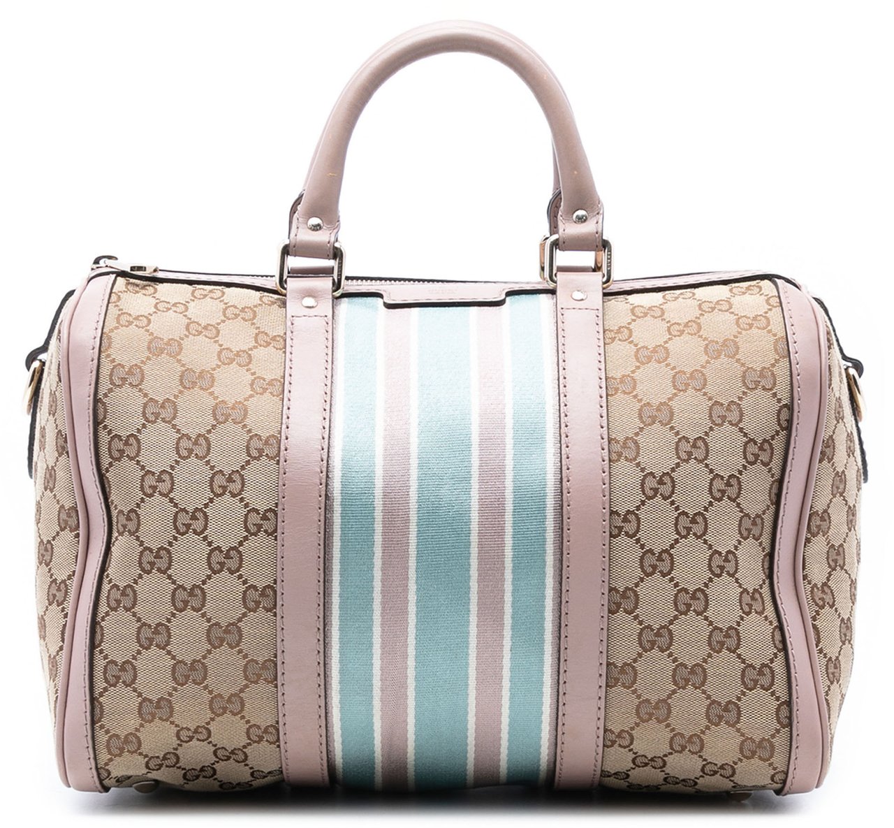Gucci Medium GG Canvas Web Joy Boston Bag Bruin