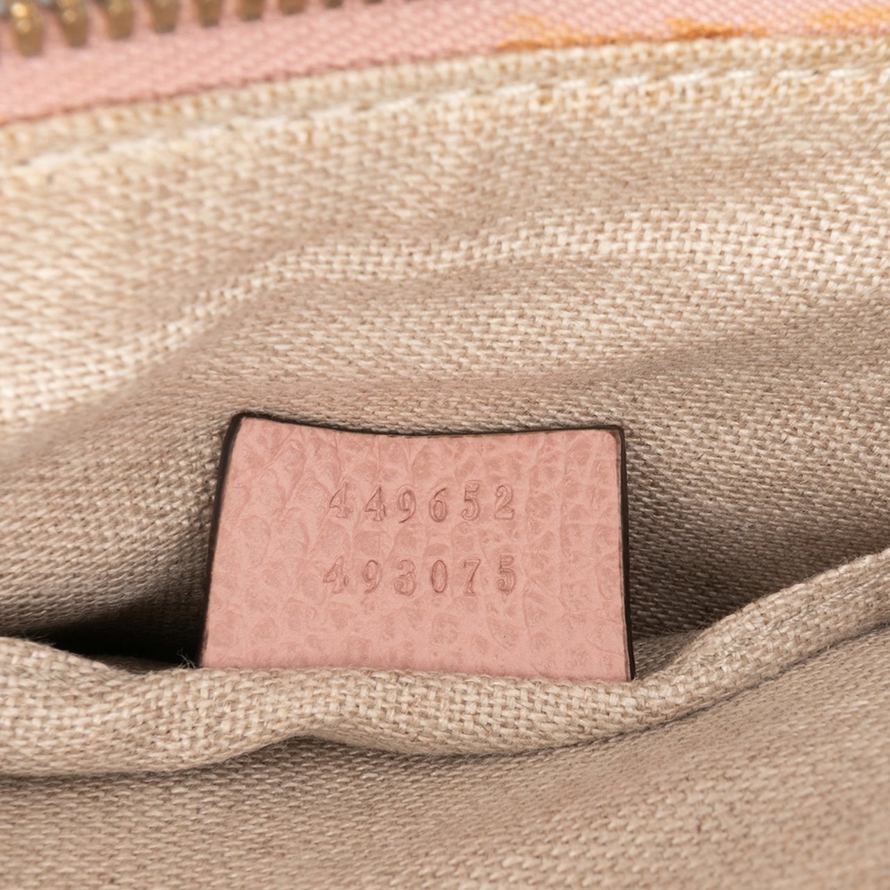 Gucci Calfskin Bamboo Clutch Roze