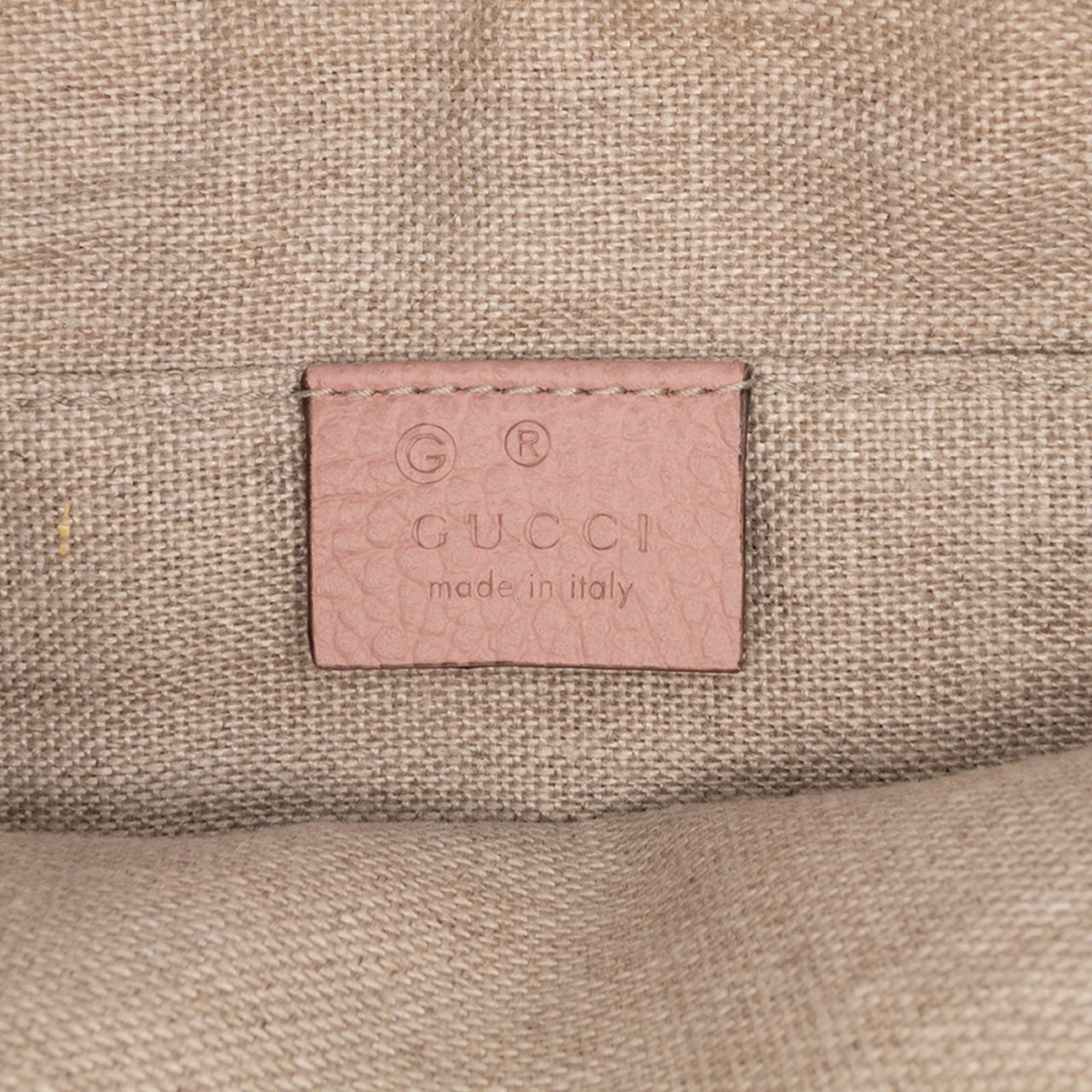 Gucci Calfskin Bamboo Clutch Roze