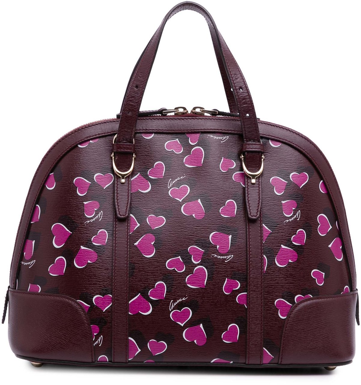 Gucci Small Leather Heartbeat Nice Dome Satchel Rood