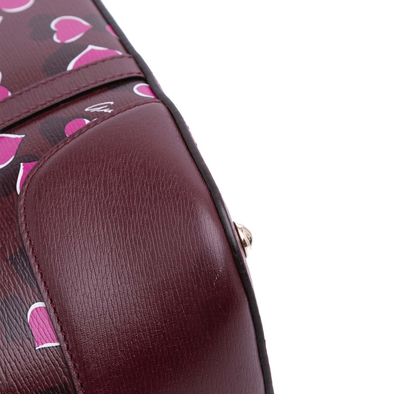 Gucci Small Leather Heartbeat Nice Dome Satchel Rood