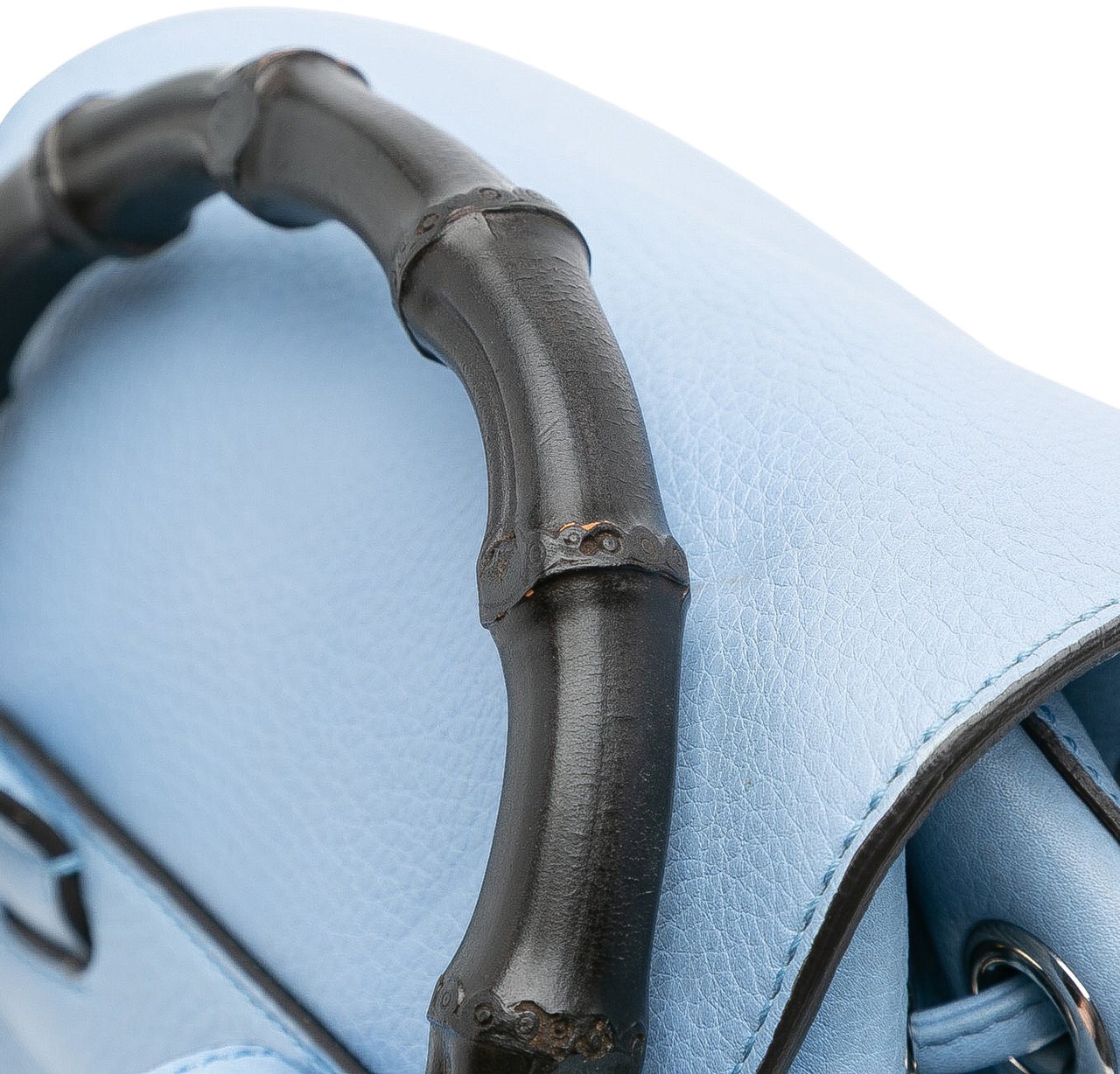 Gucci Leather Bamboo Tassel Backpack Blauw