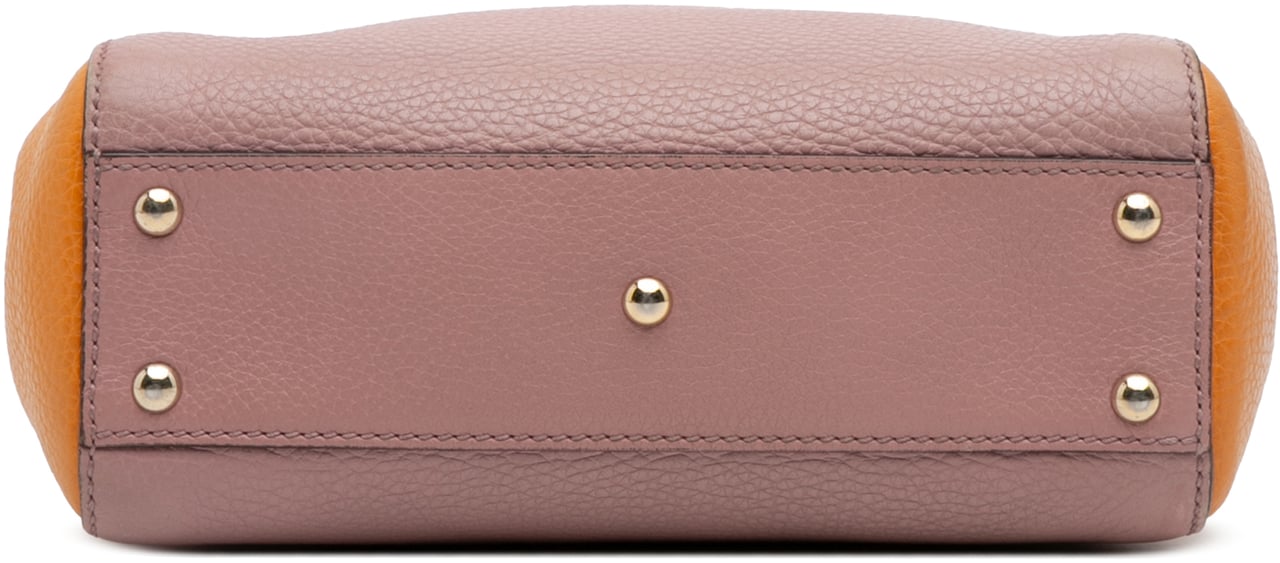 Gucci Mini Bicolor Calfskin Bamboo Shopper Satchel Roze