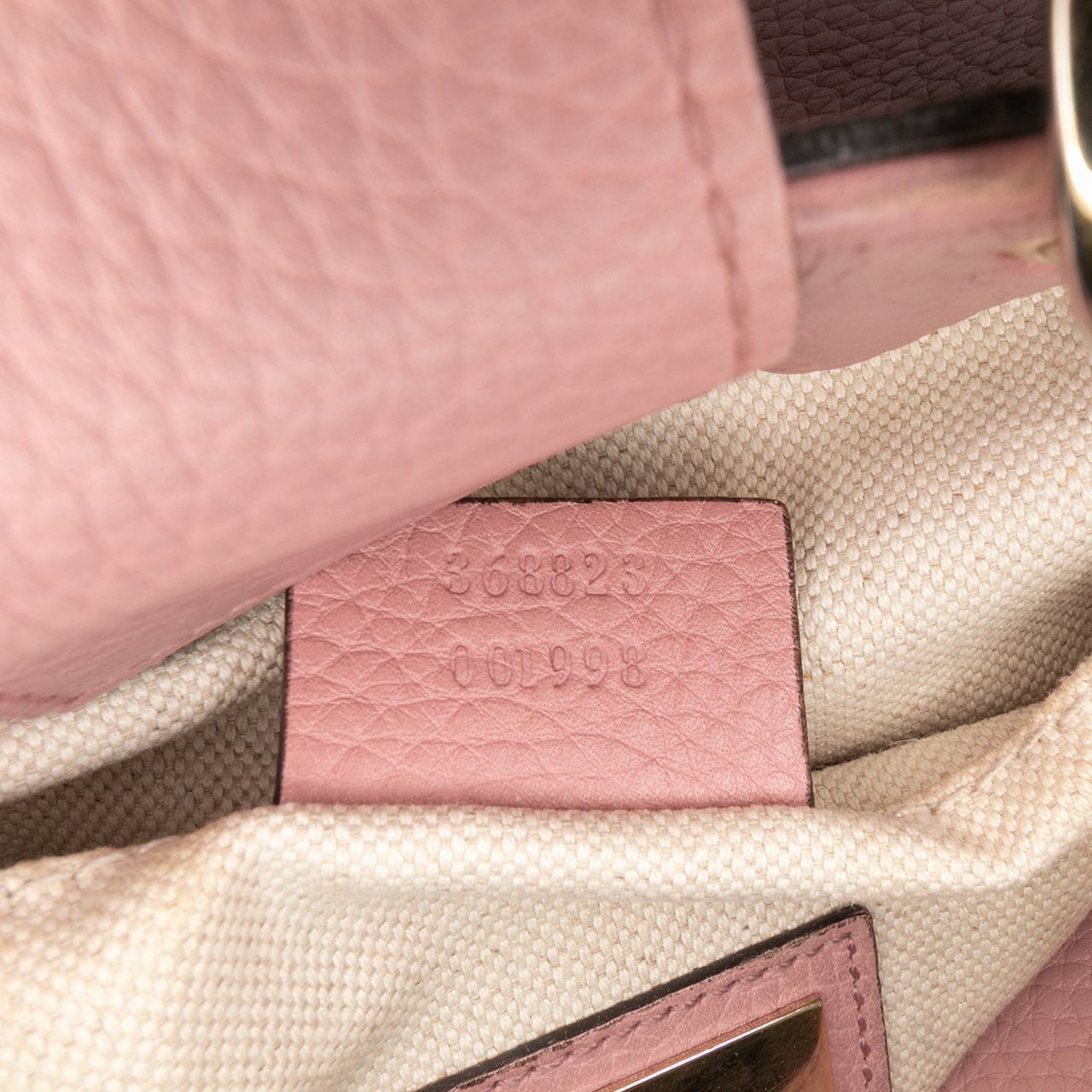 Gucci Mini Bicolor Calfskin Bamboo Shopper Satchel Roze