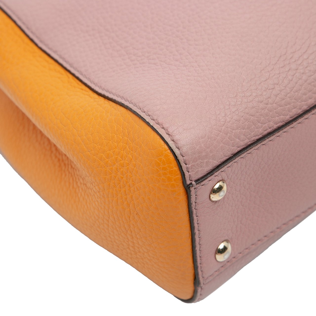 Gucci Mini Bicolor Calfskin Bamboo Shopper Satchel Roze