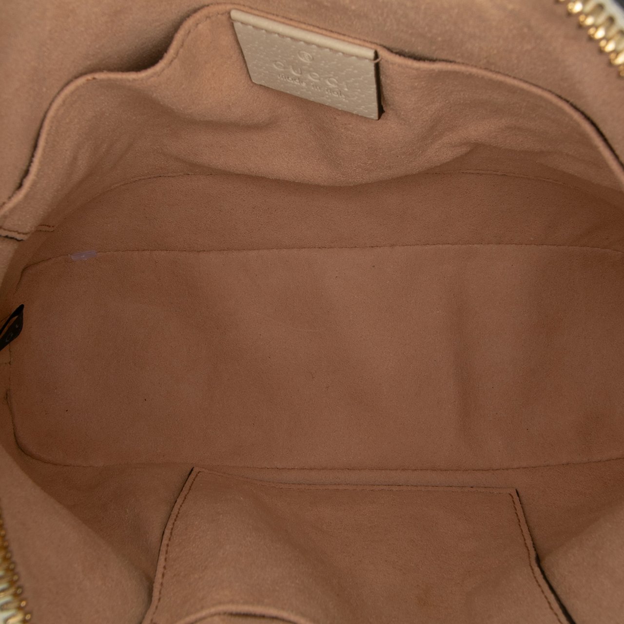 Gucci Small Leather Ophidia Dome Crossbody Wit