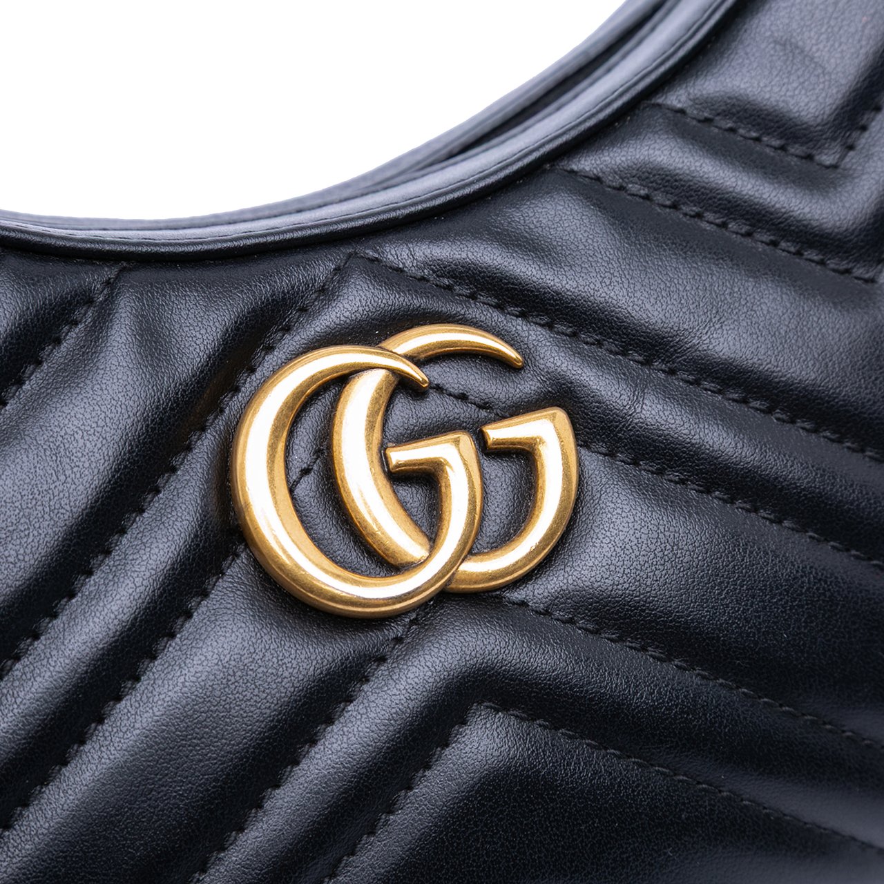 Gucci Mini GG Marmont Half Moon Bag Zwart