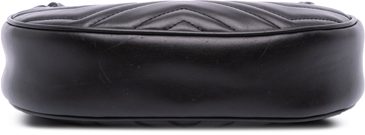 Gucci Mini GG Marmont Half Moon Bag Zwart