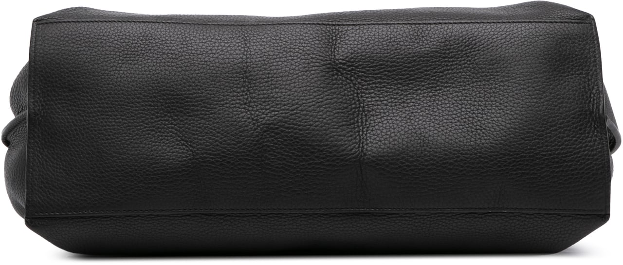Gucci Large Leather Bamboo Daily Satchel Zwart