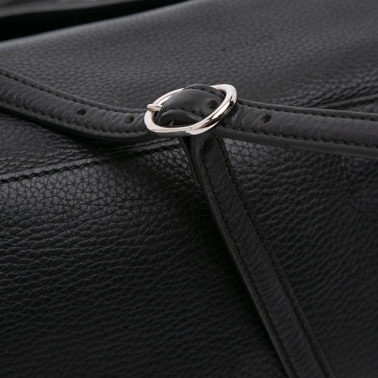 Gucci Large Leather Bamboo Daily Satchel Zwart
