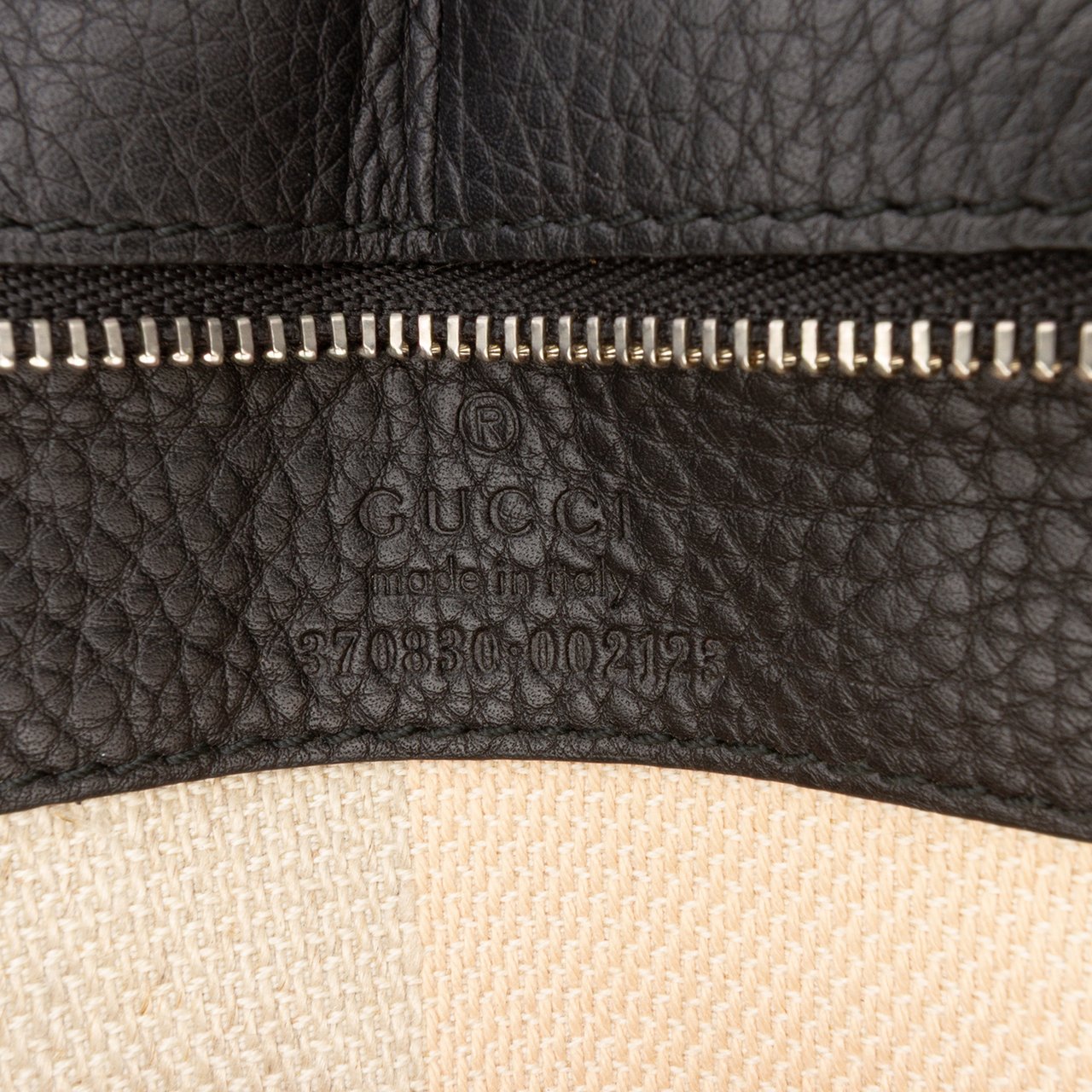 Gucci Large Leather Bamboo Daily Satchel Zwart